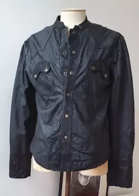 Buy ***gorgeous***all Saints Black Leather *rock Shirt* Jacket *large* • 149£