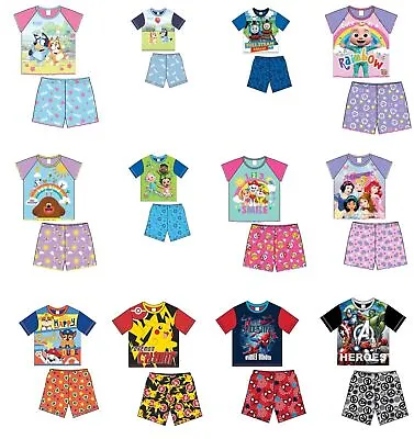 Buy Shortie Pyjamas Set Disney Boys Girls Kids Toddler Children Short Pjs Nightwear • 8.99£