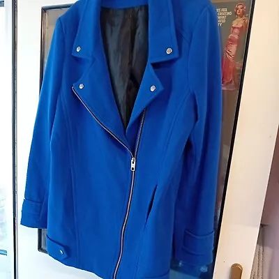 Buy Blue Biker Style Jersey Jacket 18 • 15.02£