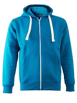 Buy Ladies Womens Plain Coloured Hoodie Zip Up Fleece Hooded Sweatshirt Jacket Tops • 14.99£