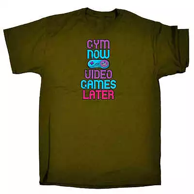 Buy Gym Now Video Games Later - Mens Funny Novelty T-Shirt Tee T Shirt Tshirts • 14.95£