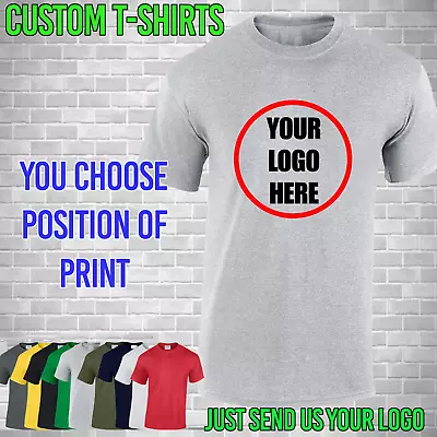 Buy T Shirt Printing Mens Personalised Print Custom Top Workwear Uniform Printed New • 9.99£