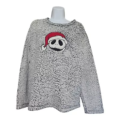 Buy Nightmare Before Christmas Women's Larbe Pajamas Fleece Top Jack Skellington  • 8.50£