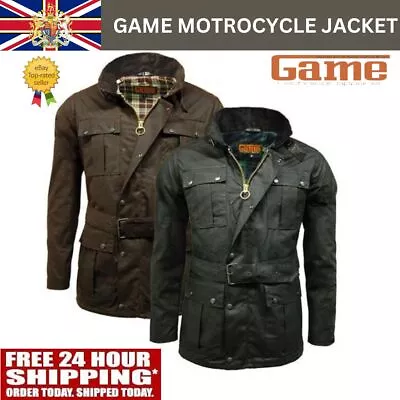 Buy Game Mens Continental Heavy Duty Waxed Cotton Stylish Jacket Breathable For UK • 79£