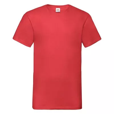 Buy Fruit Of The Loom Men's Lightweight V-neck Tee T-shirt Cotton Top • 6.79£