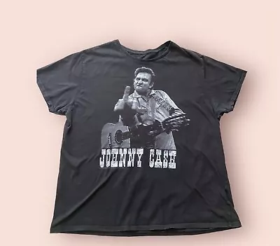 Buy Johnny Cash T Shirt Black White Middle Finger Vintage 2012 Official Sony Rare • 25£