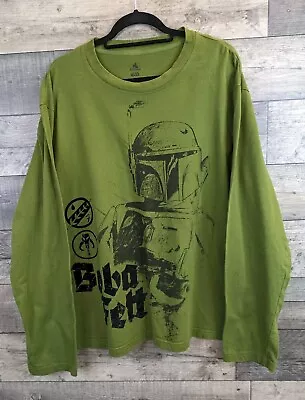 Buy Star Wars Boba Fett T Shirt Disney Store Mens Size XL Green Bounty Hunter Print • 22.99£