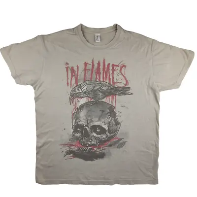 Buy Sol's In Flames  All For Me  T Shirt Size L Beige Mens Cotton Crew Graphic Tee • 19.99£