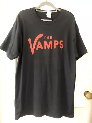 Buy THE VAMPS Size L  Gildan Black/Red  Logo Cotton T-Shirt Short Sleeve • 13.94£