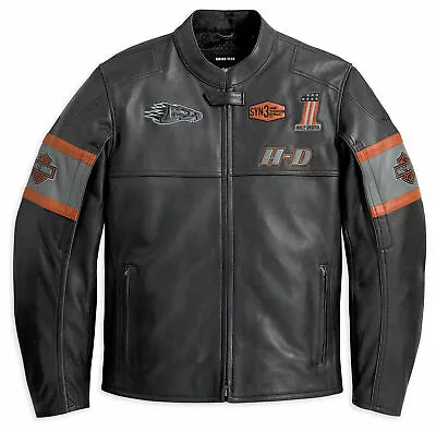 Buy Mens Harley Davidson Screaming Eagle Motorcycle Motorbike Cowhide Leather Jacket • 199.99£
