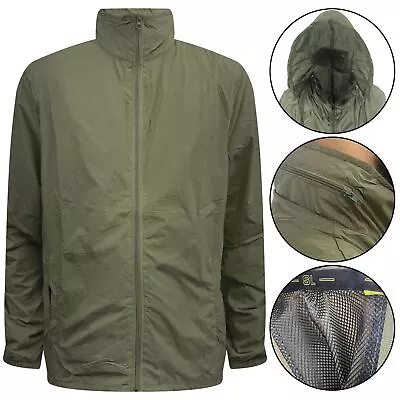 Buy Mens Ladies Lightweight Rain Jacket Coat Hooded Pac A Way Showerproof Mac Hood • 8.99£