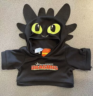 Buy Build A Bear How To Train Your Dragon Costume Hoodie Black Wings Top Shirt • 12£