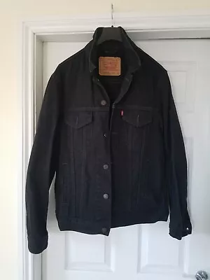 Buy Mens Black Levi Strauss Denim Jacket, Medium - No Reserve • 13.30£