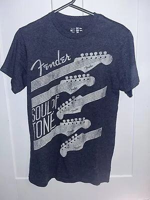 Buy Blue Fender Guitar T-Shirt Men’s  Size S • 5.99£