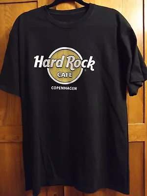 Buy Hard Rock Cafe Copenhagen Denmark Black T-shirt Mens L Large 0094 • 9.99£