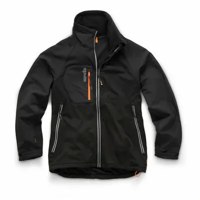 Buy Scruff Trade Flex Softshell Jacket Black Men's Workwear S - XXL Water-Resistant  • 40.50£