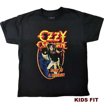 Buy Ozzy Osbourne Diary Of A Mad Man T SHIRT Official Kids Boys Girls Rock Logo NEW • 11£