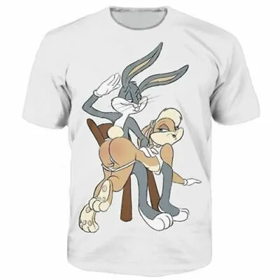 Buy Women/Men Bugs Bunny Spanking Lola Funny 3D Print T-Shirt Casual Tee Tops S-5XL • 10.79£