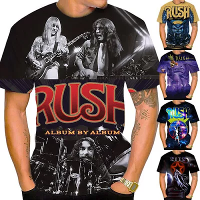 Buy Hip Hop Rock Rush Unisex 3D Womens/mens Short Sleeve T-Shirt Casual Tops Tee • 10.79£