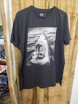 Buy Bin SHARK JAWS Wish You Were Here Fishing Funny Cotton T-shirt Dedicated • 8.99£