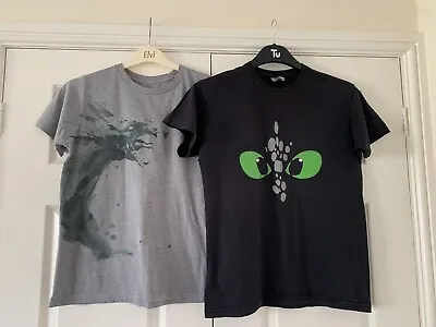 Buy Kids T-Shirts Circa Age 12 - 1xGrey Pandora, 1xBlack Toothless  • 1£