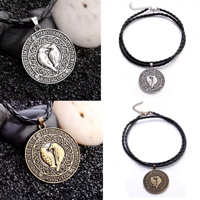 Buy Norse Viking Raven Pendant Rune Silver Gold Amulet Slavic Necklace Jewelry • 3.11£