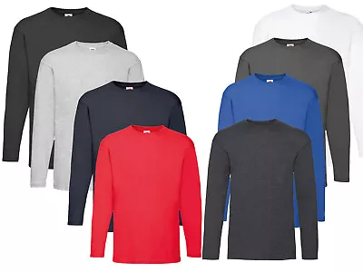 Buy Pack Of 1 3 5 Fruit Of The Loom Long Sleeve T-shirt T Shirt S-3XL Lot • 8.45£