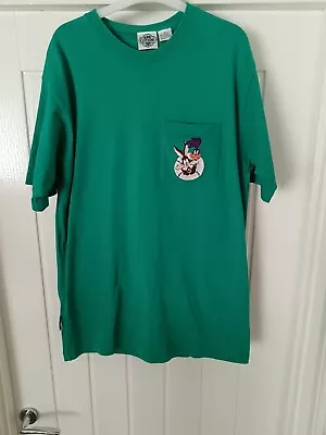 Buy Vintage Acme Clothing T-Shirt Mens Small Green SS Looney Tunes Wile E. Coyote 95 • 15£