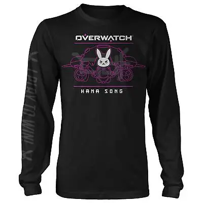Buy JINX Overwatch Battle Meka D.Va Long-Sleeve Men's Gamer Graphic T-Shirt XL Black • 19.06£