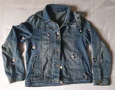 Buy Girls Age 10-11 Years Old Mickey Mouse Design Denim Jacket Primark Vgc. • 12£