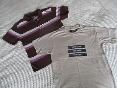 Buy 2 X Boys T-shirts Age 6-7 Years Brown/beige Short Sleeves Good Condition • 4.99£