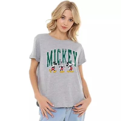 Buy Disney Womens T-shirt Mickey Mouse Run Poses Cotton Top Tee S-XL Official  • 13.99£
