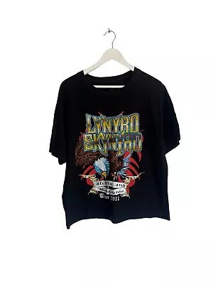 Buy Vintage Lynyrd Skynyrd Band T Shirt Tee 2011 USA Tours Black Size L Graphic Back • 19.99£