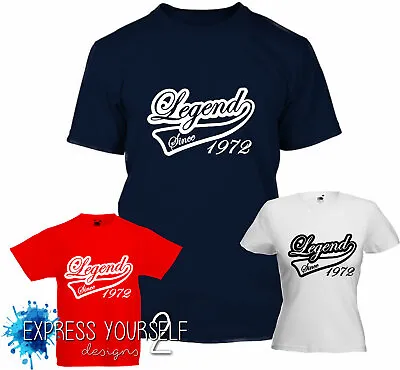 Buy LEGEND SINCE 1972 - 50th Birthday T-Shirt (2022), Gift, Premium Quality • 9.99£