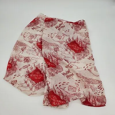 Buy Harry Potter Marauder's Map Infinity Scarf Red And Beige 24  X 35  (70  Around) • 12.16£