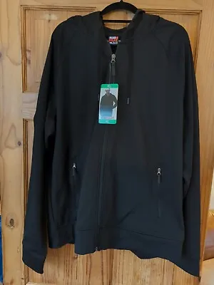 Buy Zip Through Hoodie Jacket 32 DEGREES HEAT Black XL Soft And Warm Stretch • 14.49£