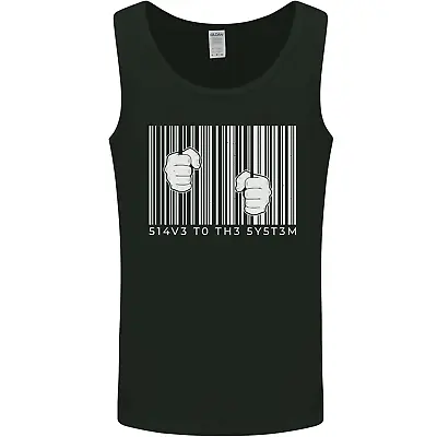 Buy Slave To The System Anti Capitalism Mens Vest Tank Top • 9.99£
