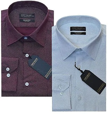 Buy Mens Formal/Casual Long Sleeve 100% Cotton Slim Fit  Shirts 14.5 -18  • 14.95£