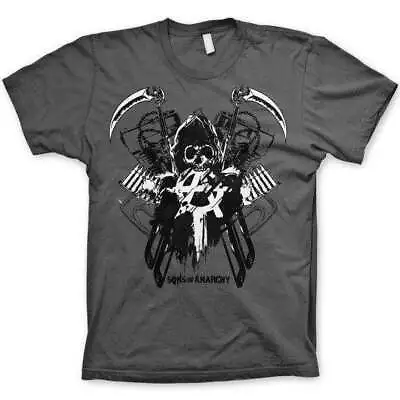Buy Sons Of Anarchy Harley Engine Reaper T-Shirt • 10.04£