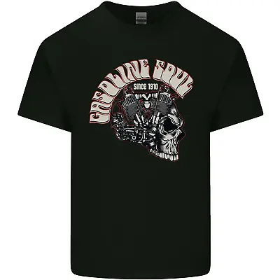 Buy Gasoline Soul Biker Skull Motorbike Chopper Mens Cotton T-Shirt Tee Top • 9.75£