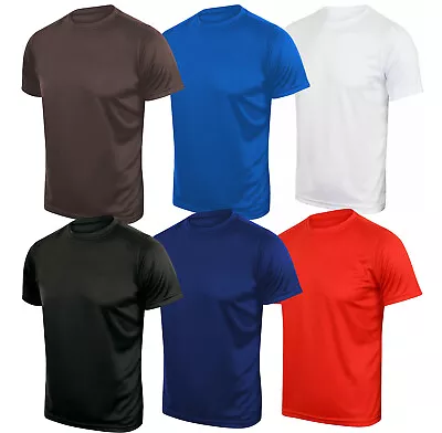Buy Mens Gym T-Shirt Active Sports Performance Wicking Cool Running Top Fitness • 7.99£