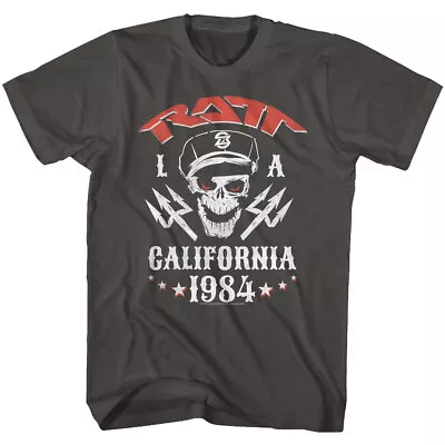 Buy Ratt LA California 1984 Skull & Pitchforks Men's T Shirt Rock Band Music Merch • 42.02£