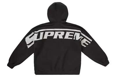 Buy Supreme Wrapped Half Zip Hooded Sweatshirt Washed Black Large Brand New • 240£