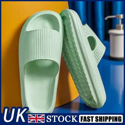 Buy Cool Slippers Anti-Slip Home Couples Slippers Elastic For Walking (Green 40-41) • 9.59£