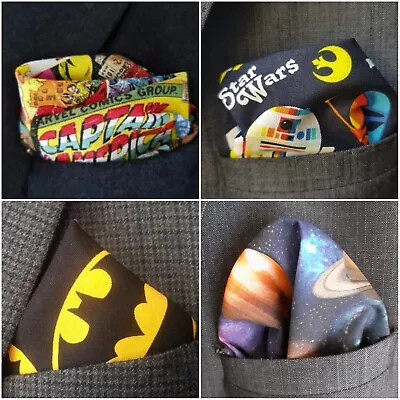 Buy Super Hero Marvel Batman Various Pocket Square Handkerchief Stocking Filler  • 4.89£