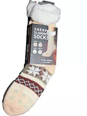 Buy NWT Heat Trendz Sherpa Slumber Socks - One Size Fits All Unisex /multi ColoPeach • 14.17£