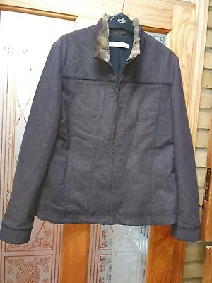 Buy Ladies Size UK 12 Kaliko Denim Jacket Dark Grey / Charcoal Lined Vgc • 4.95£