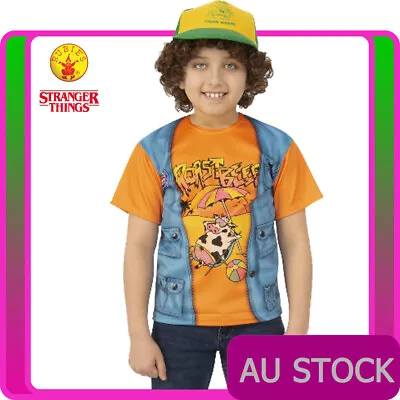 Buy Boys Dustin Stranger Things 3 Roast Beef Costume Child Kids T-Shirt Halloween • 18.51£