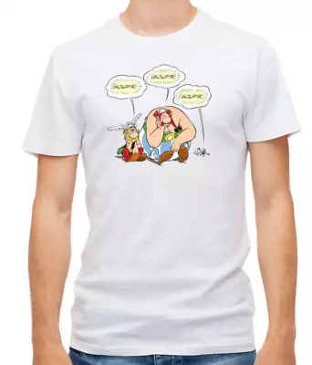 Buy Asterix & Obelix, The Middle Kingdom White/Black Short Sleeve Men T Shirt H510 • 9.98£