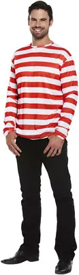 Buy Adult Striped Jumper Fancy Dress Up Costume • 8.99£